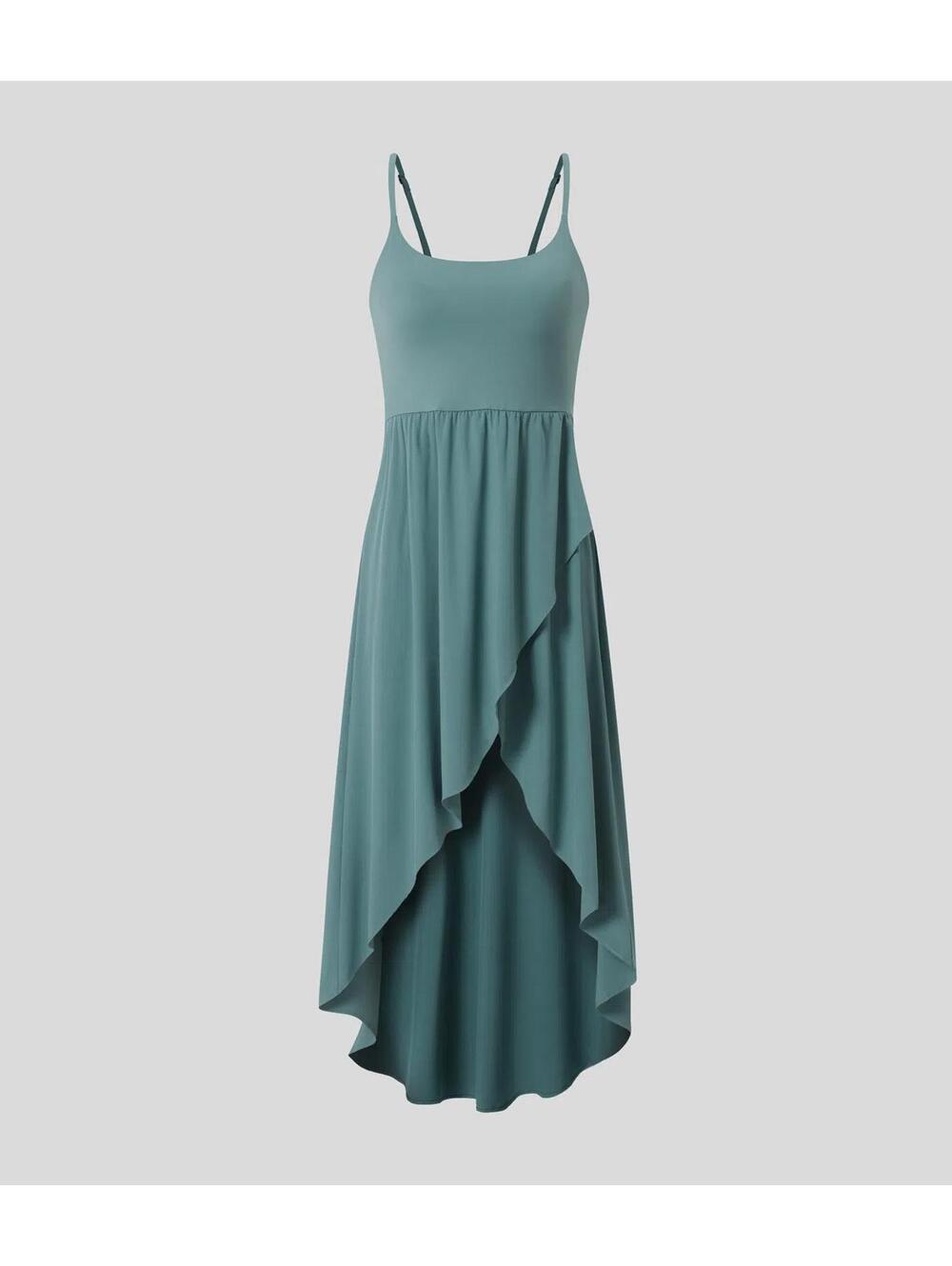 NWT Halara Breezeful High Low 2-Piece Pocket Midi Dress Stone Blue XS - Picture 11 of 16